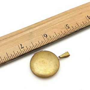 Round Locket Vintage Brass Pendant 27mm
