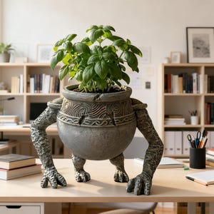 Maceta Elden Ring Pot Man - Decoración inspirada en Alexander, Maceta Iron Fist Alexander, Regalos para inauguración de casa