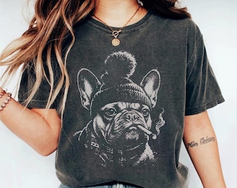 Comfort Colors French Bulldog Tri Blend Shirt, Funny Dog Meme Tee, Frenchie Dog Lover Gift Shirt