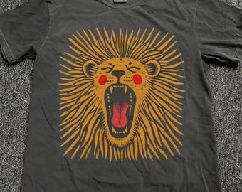 Boho Lion Graphic Comfort Colors T-shirt, Unisex Shirt, Trendy Summer Shirt, Hippy Tee