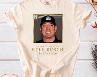 Comfort Colors Kyle Busch Memorial 1985-2026 T-shirt, Rip Rowdy Tee, Rowdy Nation Tribute Apparel, Fan Gifts Unisex Shirt