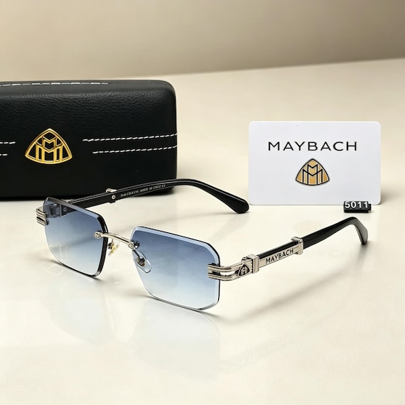 Maybach Rimless Sunglasses | Luxury Gradient Lens UV400 Protection