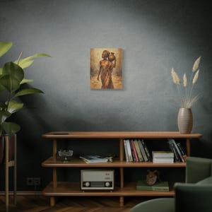 African Woman with Water Jug Matte Canvas image 10