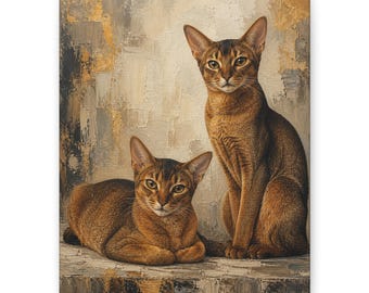 Abyssinian Cats Canvas