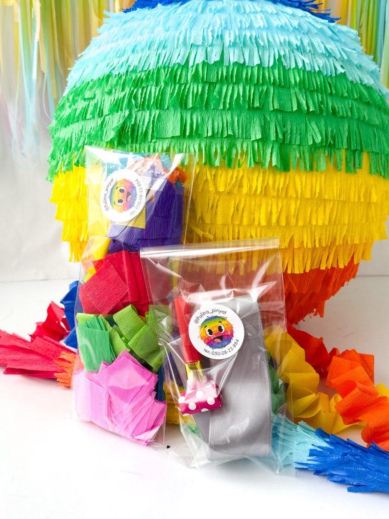 Pinata Rond Rainbow Piñata / Handmade Rainbow Piñata - Etsy