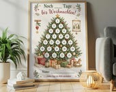 German Christmas Advent Calendar Printable | Weihnachten Countdown Chart, Kids Holiday Activity, Family Home Decor Digital