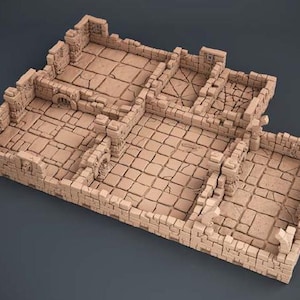 Modulära Dungeon Tiles Quarter Set | Dragon's Rest Terrain 28 mm 1,5” Rutnät | DND Terrain | Skickas från Australien
