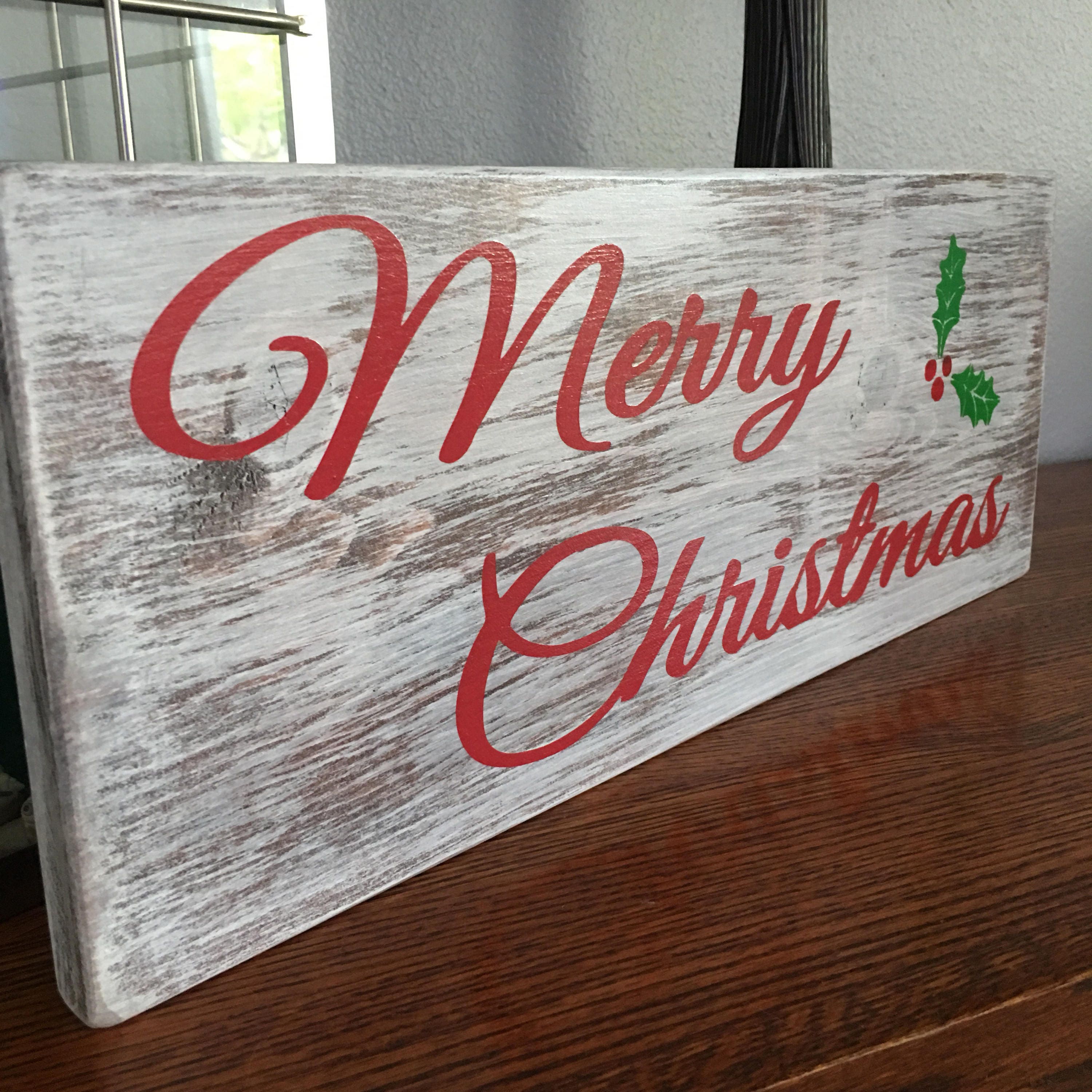 Merry Christmas Wood Sign 