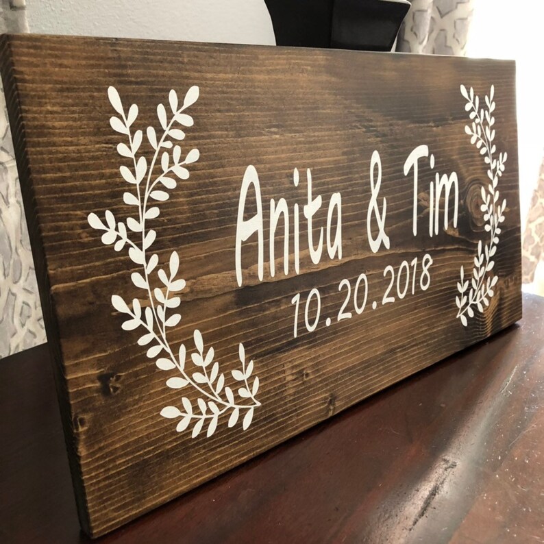 Engagement Wood Sign Wedding Wood Sign Wedding Date Sign Etsy