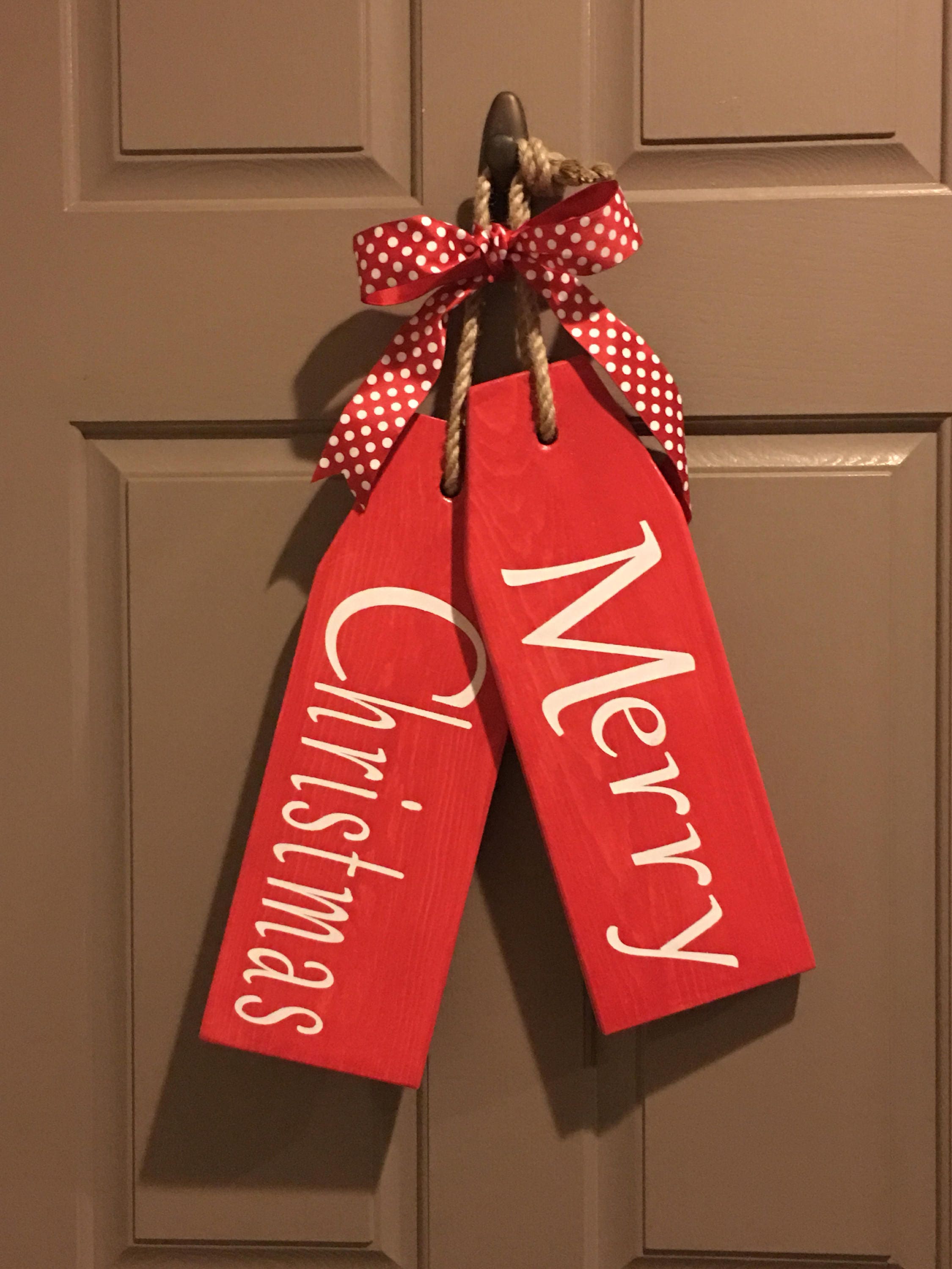 Merry Christmas door hanger merry Christmas wooden sign wood | Etsy