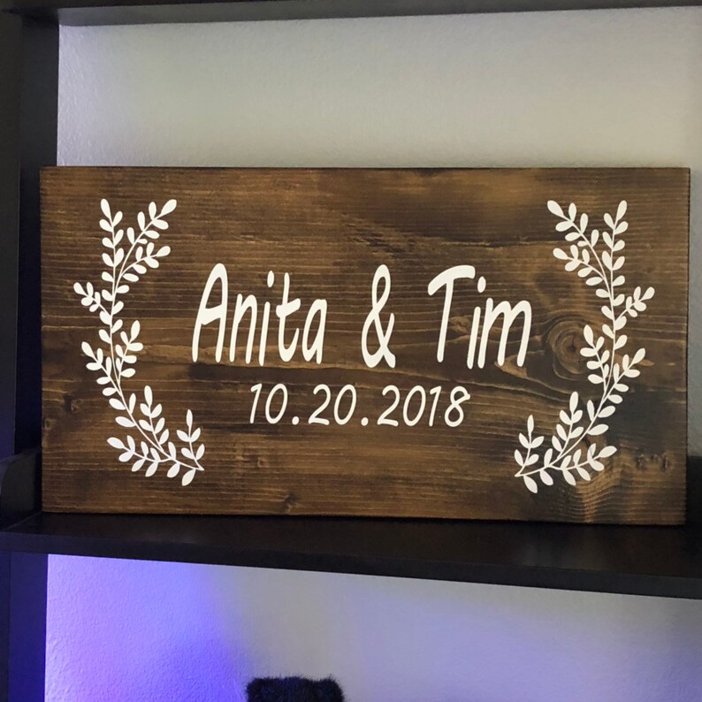 Engagement Wood Sign Wedding Wood Sign Wedding Date Sign Etsy