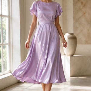 Modest Lilac Bridesmaid Dress - Etsy Modest Lilac Bridesmaid Dress - Etsy