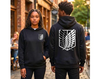 Moletom com capuz do anime Attack on Titan, Jaqueta Wings of Freedom, Moletom com capuz Shingeki no Kyojin