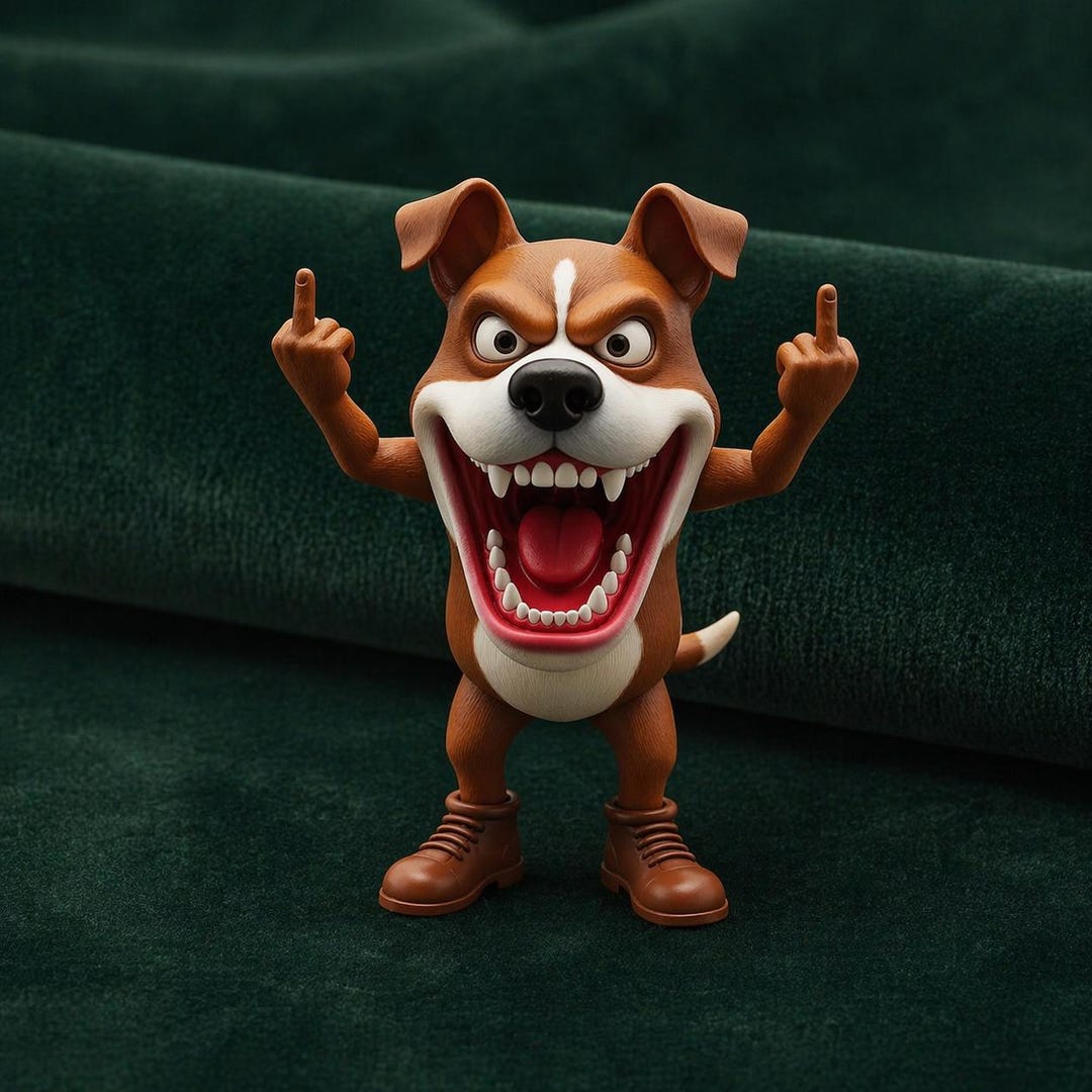 Funny Middle Finger Statue - Rude Animal Figurine - Sarcastic Decor Set ...