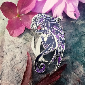 Ravegon Enamel Pin - Raven Dragon Fantasy Pin