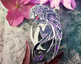 Ravegon Enamel Pin - Raven Dragon Fantasy Pin