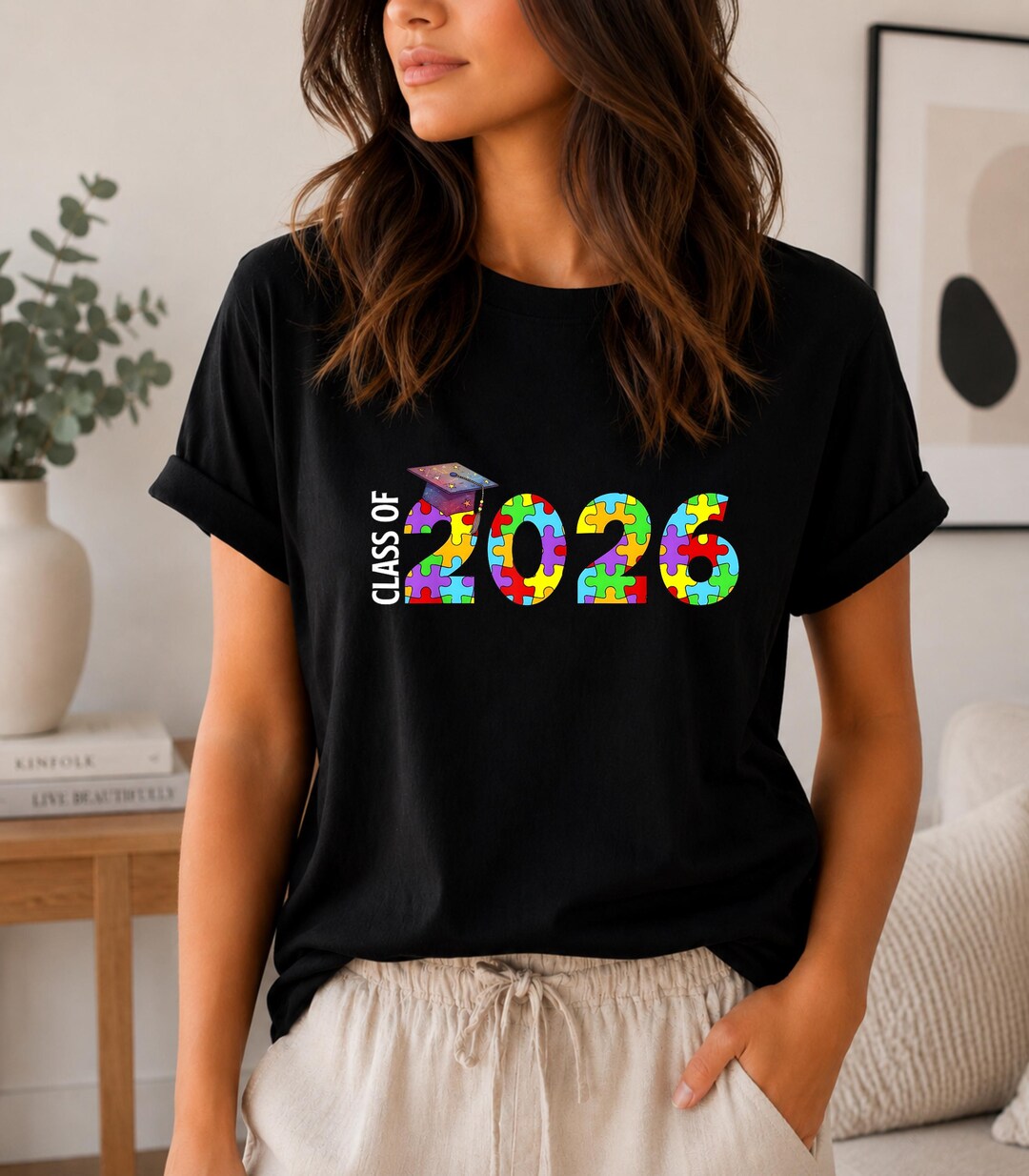 Autism Graduation Designs Class of 2026 Autism Graduation Shirt, Puzzle Senior Tee, Proud ...