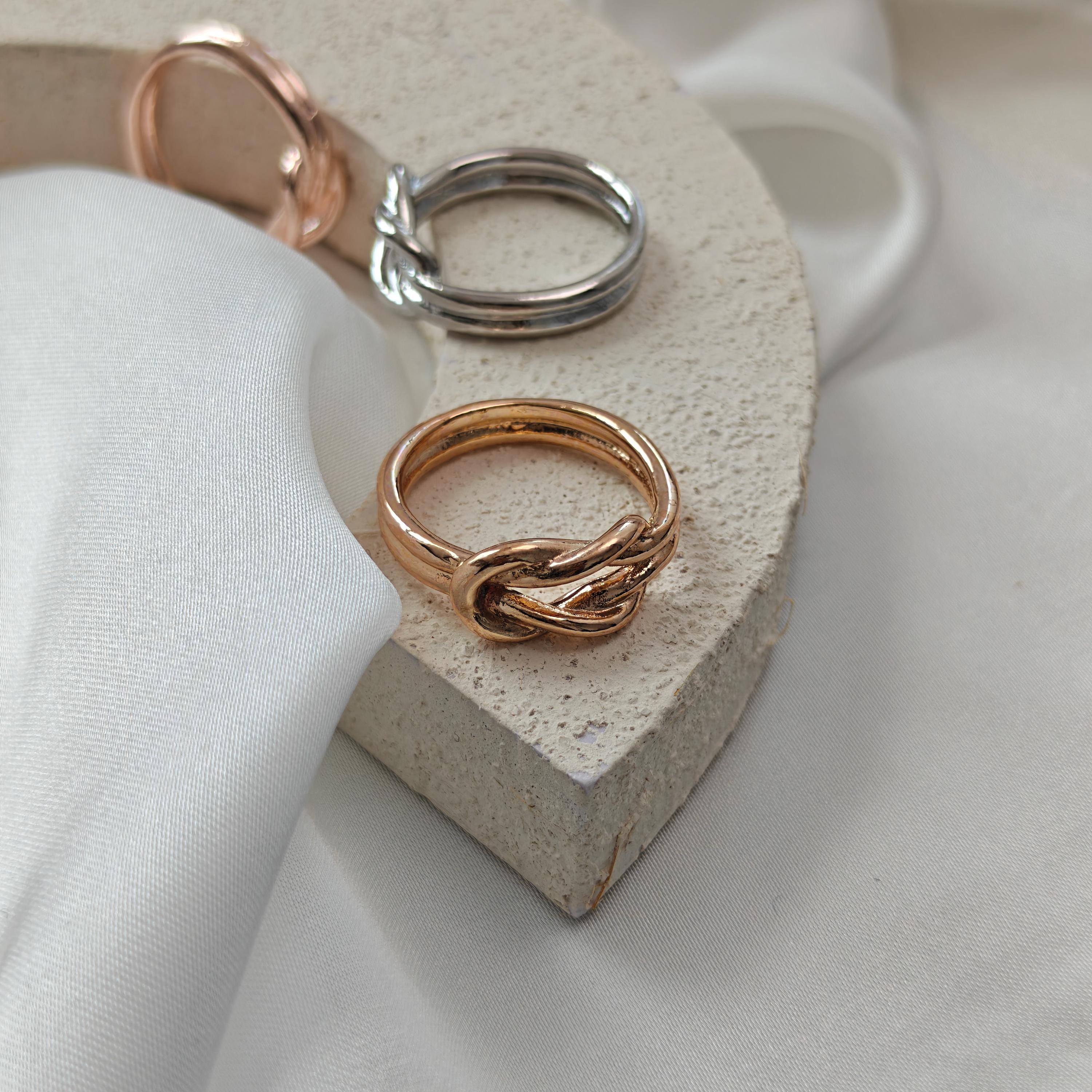 Handmade Love Knot Scarf Ring Elegant Scarf Clip in Gold Silver Rose Gold Minimalist Scarf Slide for Silk Scarves Meaningful Gift for Her