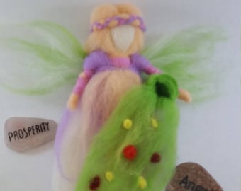 Angel Flower Fairy Needle Felted Handmade OOAK