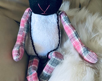 Snuggle Sheep - Lamb Chop Doll Handmade OOAK Gift Adorable Cuddly