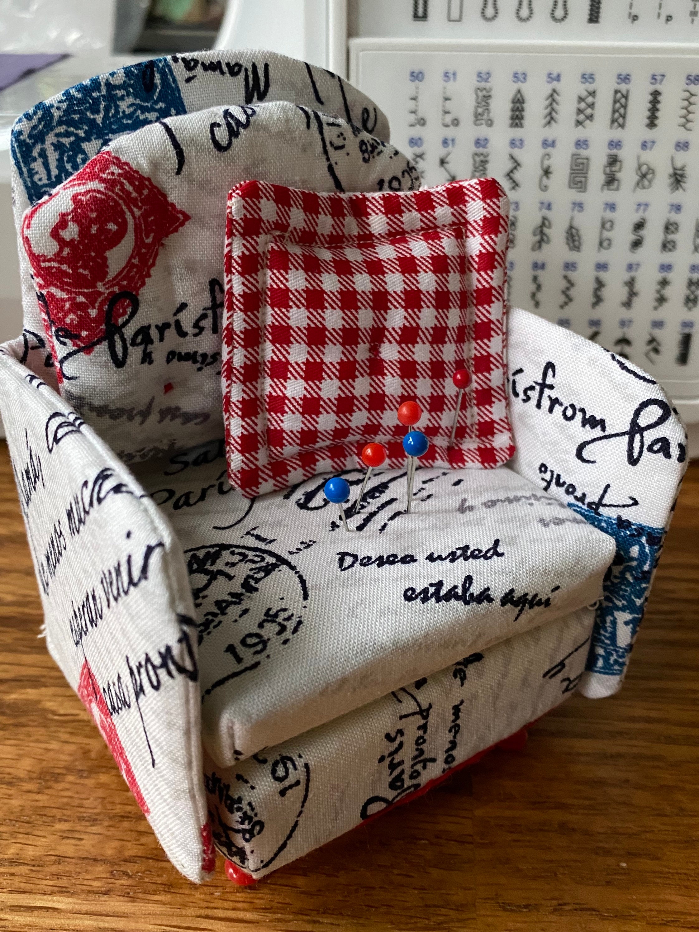 Pin Cushion Chair With Pillow for Sewers Pins and Needle Etsy