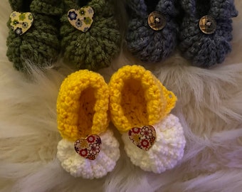 New Baby Booties Handmade Crochet Baby Gift