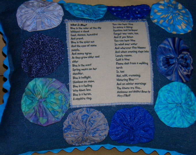 Blue Pillow Poem What is Blue Color Poetry From Book Hailstones and