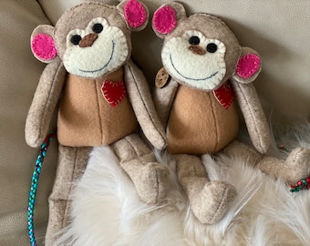 Cheeky Little Monkey Soft Doll OOAK Handmade Gift