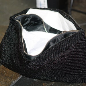 Vintage Black Beaded Dress Clutch Handbag image 3