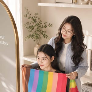 Personal Colour Analysis Draping Fabric | 10 Colour Each | 30 × 60 cm | 4 Seasonal Colour Analysis Tool | Professional PCA Kit