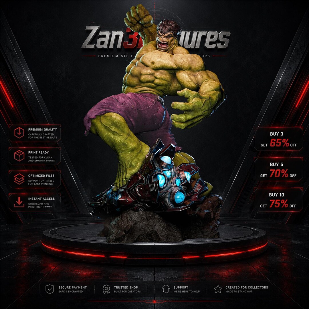 Hulk - Marvel STL 3D Print File - Etsy