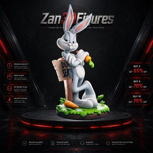 Bugs Bunny Looney Tunes / Modelo STL para impresión 3D de dibujos animados clásicos
