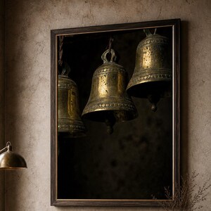 Antique Bronze Bell Still Life Fine Art Print