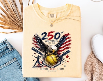 USA 250 Softball PNG Bundle, 6 Patriotic Softball Designs, 1776 2026 Sublimation Files, 4th of July Clipart (Digital Download)