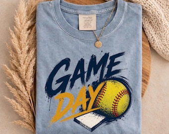 Game Day Softball Shirt, Softball Mom Tee, Fastpitch Graphic T-Shirt, Ballpark Game Day Shirt, Softball Gift
