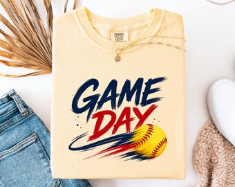 Game Day Softball Shirt, Softball Mom Graphic Tee, Fastpitch Player T-Shirt, Sports Game Day Gift, Softball Lover Tee