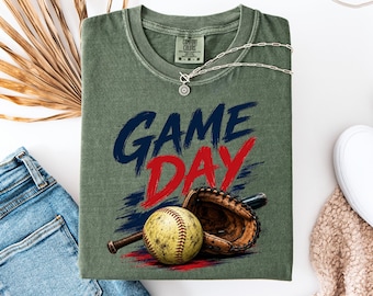 Game Day Baseball Shirt, Baseball Mom Tee, Ballpark Graphic T-Shirt, Sports Game Day Shirt, Baseball Lover Gift