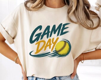 Game Day Softball Shirt, Softball Mom Tee, Fastpitch Graphic T-Shirt, Sports Game Day Shirt, Softball Player Gift