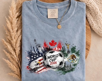 Soccer 2026 Shirt, USA Mexico Canada Soccer Tee, North America Football Fan Gift, Game Day Sports T-Shirt