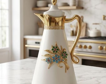 Termo Turco Vintage, Cafetera Decorativa, Vajilla Elegante, Jarra para Bebidas Frías ve Calientes, Regalo de Decoración de Cocina