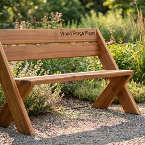 DIY Outdoor Bench Plans – Woodworking PDF for Garden Patio Furniture - Etsy