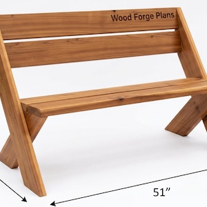 DIY Outdoor Bench Plans – Woodworking PDF for Garden Patio Furniture - Etsy