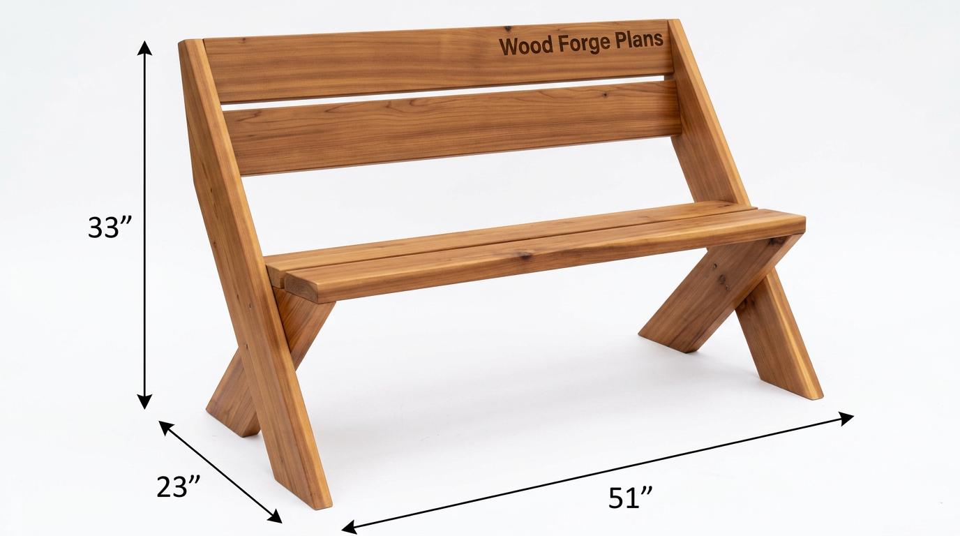 DIY Outdoor Bench Plans – Woodworking PDF for Garden Patio Furniture - Etsy