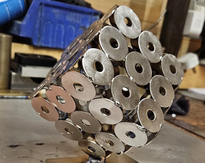 Metal Washer Cube Ornament