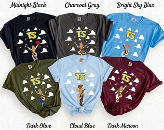 Toy Story Shirt, Retro TS Group Matching Tee, Cute Cartoon Cowgirl Music Fan T-Shirt, Comfort Colors Magical Family Vacation Tee