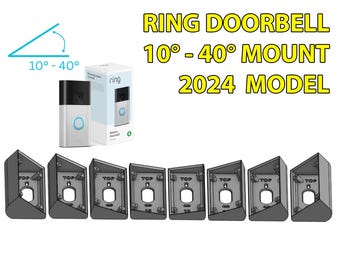 Timbre Ring a batería 2024 con soporte angular / Soporte de esquina de 10-40 grados, mejora de visibilidad
