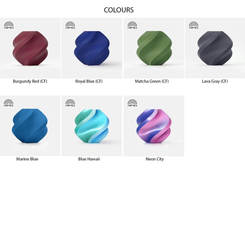 Puede incluir: Imagen que muestra varios objetos decorativos esf&eacute;ricos en diferentes colores. Los colores incluyen rojo burdeos, azul real, verde matcha, gris lava, azul marino, azul hawaii y neon city. La palabra "COLOURS" est&aacute; en la parte superior.