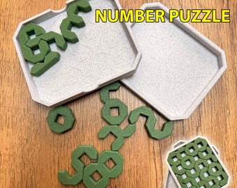 Puzzle numerico stampato in 3D / Giocattolo educativo Montessori per la matematica, gioco rompicapo