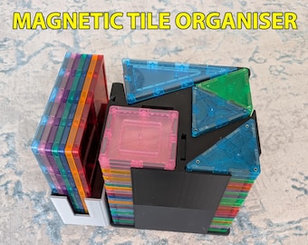 Organizzatore di tessere magnetiche stampato in 3D / Magna-Tiles, soluzione di archiviazione PicassoTiles