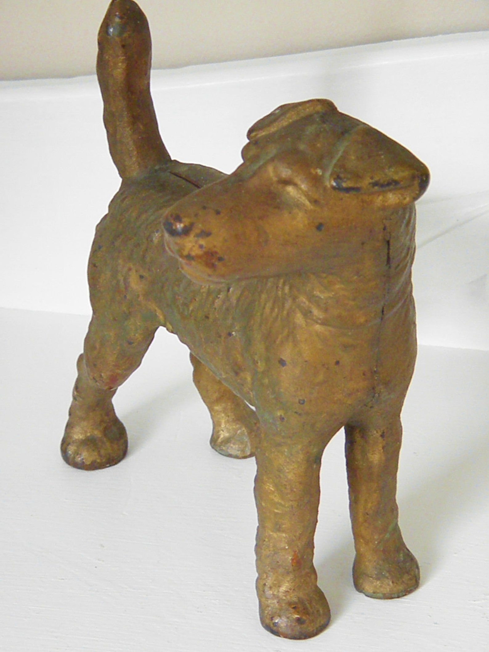 Vintage Cast Iron Hubley Terrier Dog Door Stop Etsy